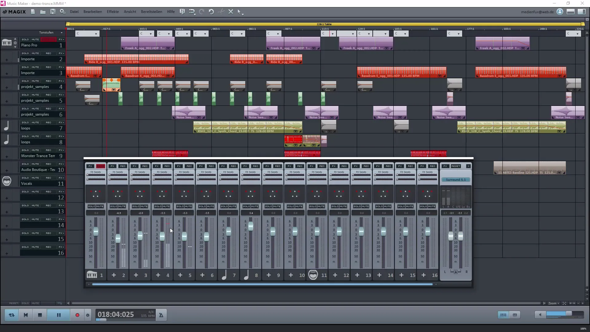 Magix Music Maker에서의 마스터링과 사운드 효과
