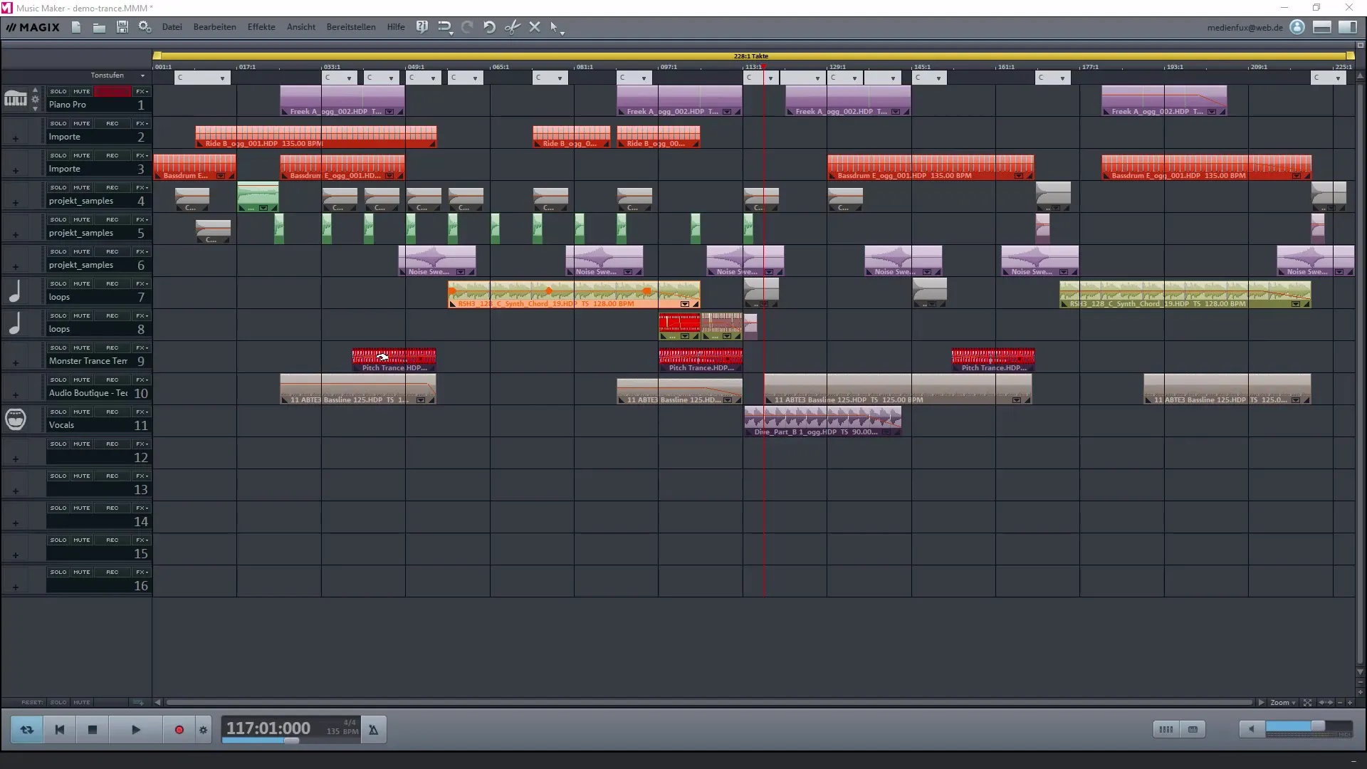Magix Music Maker의 마스터링 및 사운드 효과