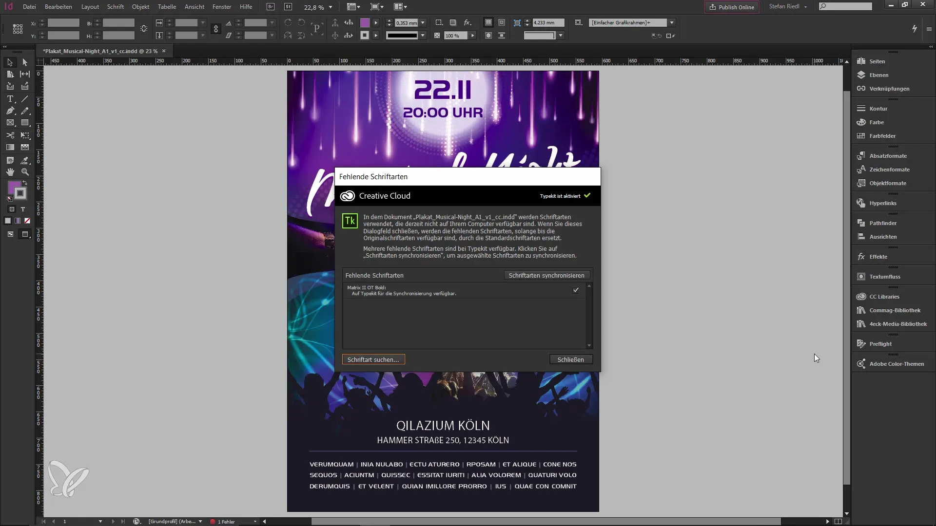 Typekit in InDesign CC – How to use fonts effectively
