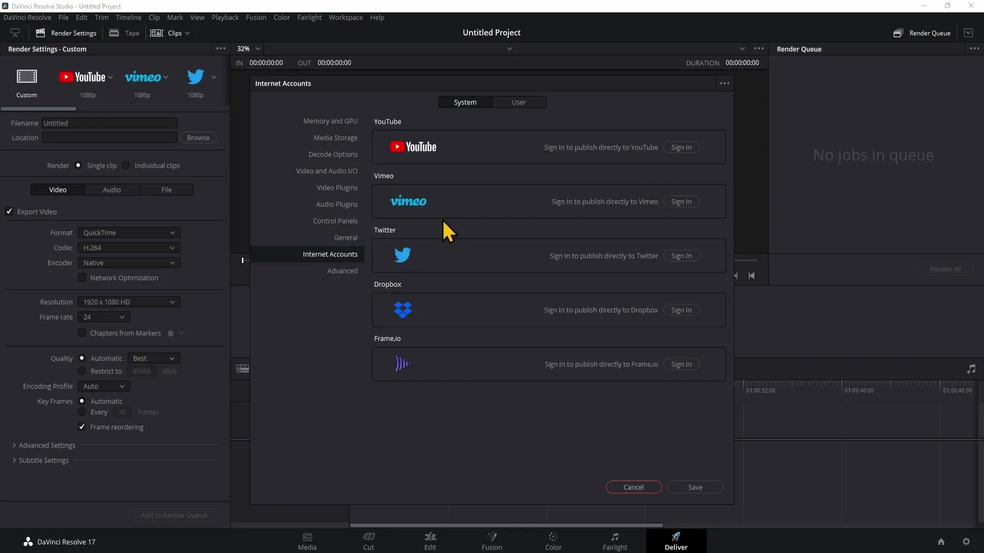 Řešení problémů s nahráváním na YouTube pomocí DaVinci Resolve