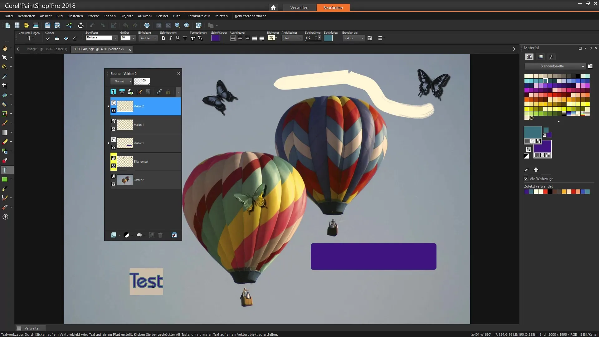 Bruke lag effektivt i Corel PaintShop Pro