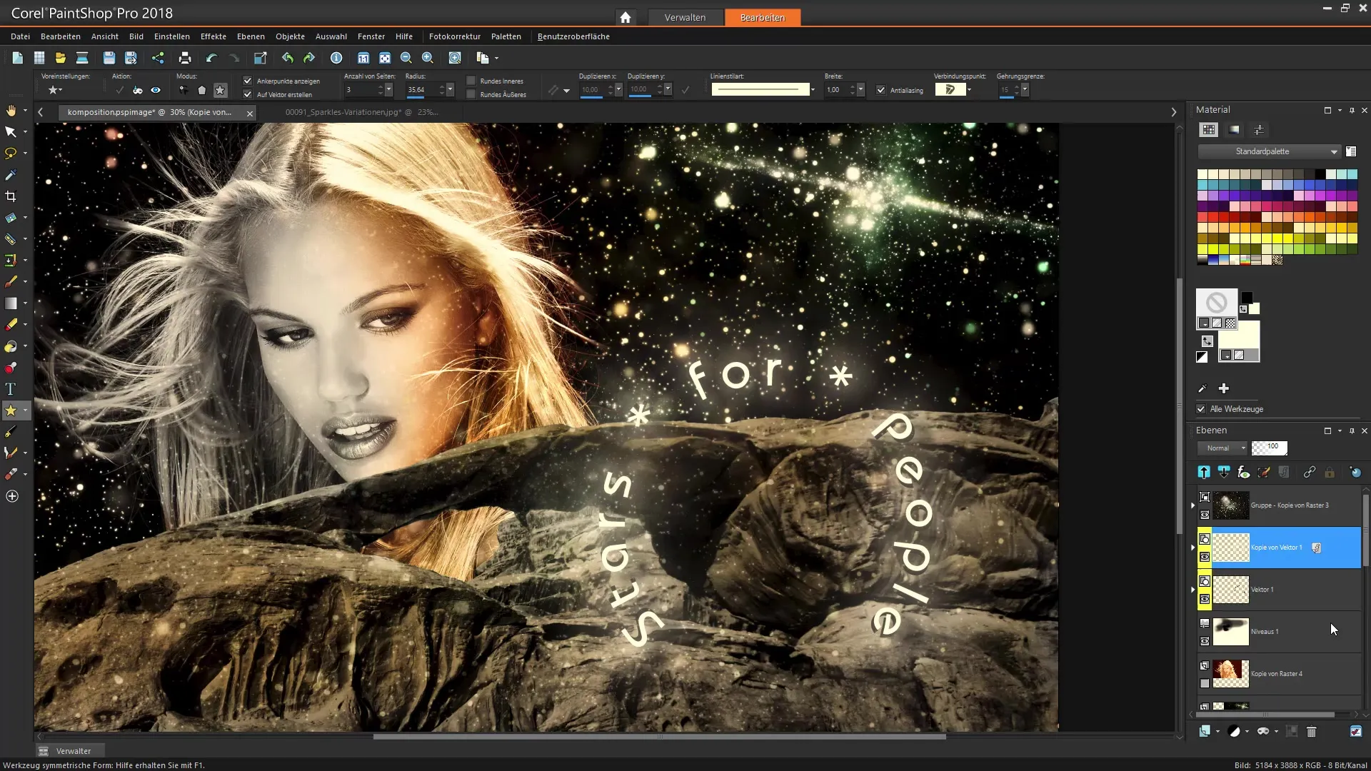 Bildkomposisjoner effektivt med Corel PaintShop Pro lage