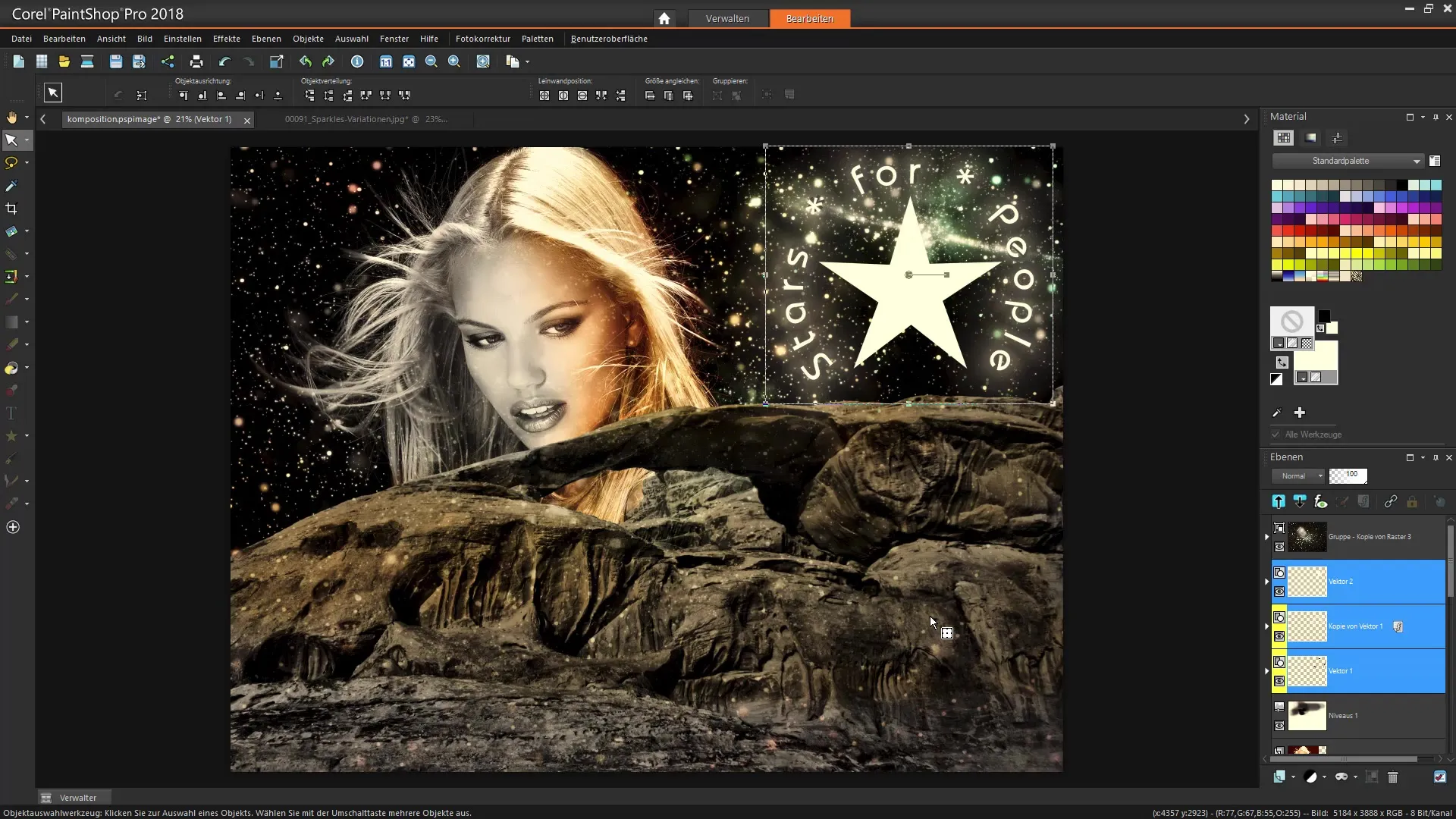 Bildekomposisjoner effektivt med Corel PaintShop Pro lage