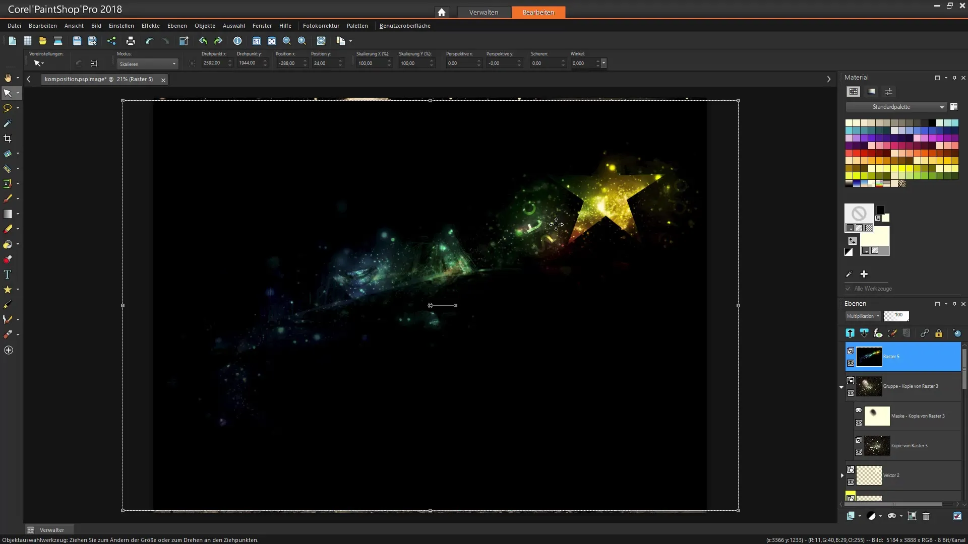 Bildkomposisjoner effektivt med Corel PaintShop Pro lage