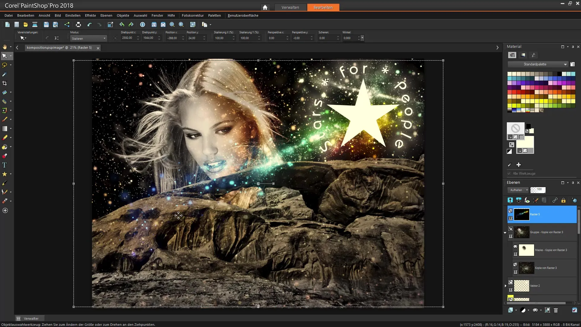 Lag bildkomposisjoner effektivt med Corel PaintShop Pro