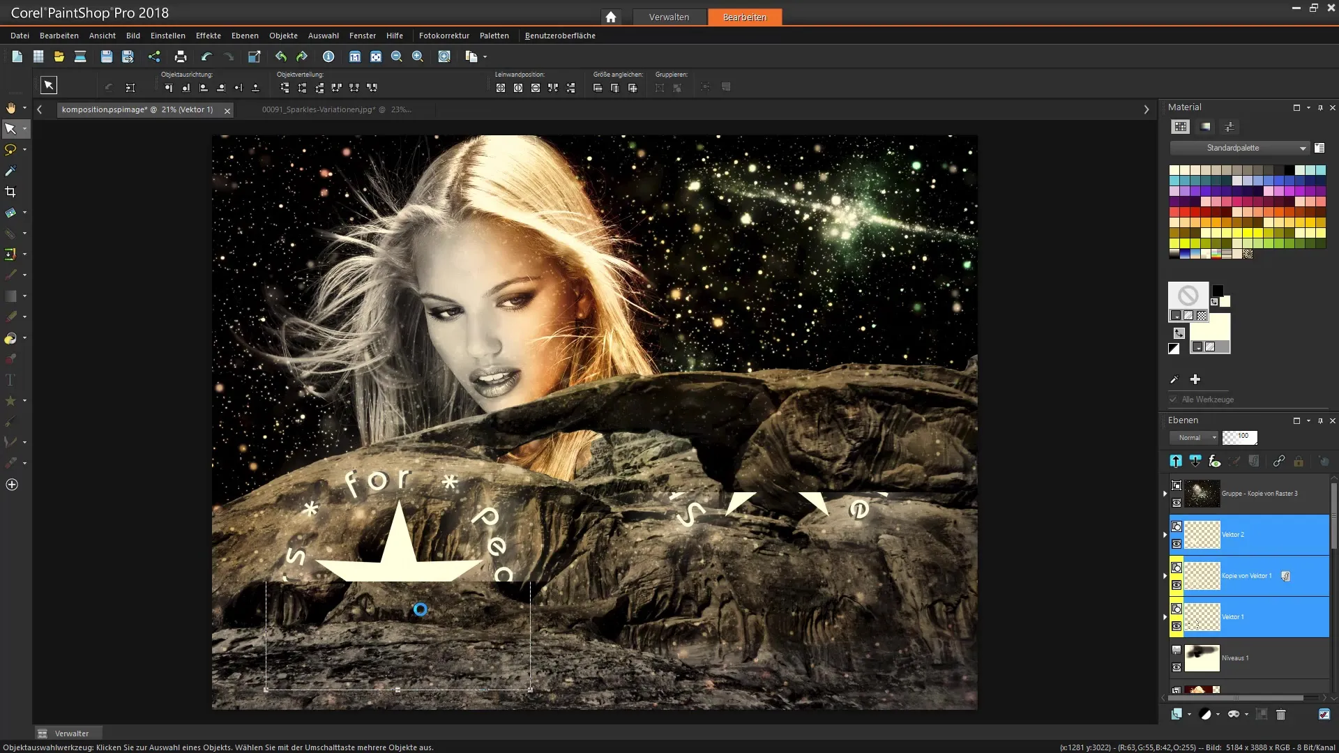 Lag bildkomposisjoner effektivt med Corel PaintShop Pro