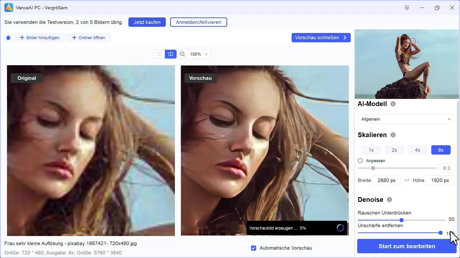 Vance AI: Ampliar imágenes y fotos de forma inteligente