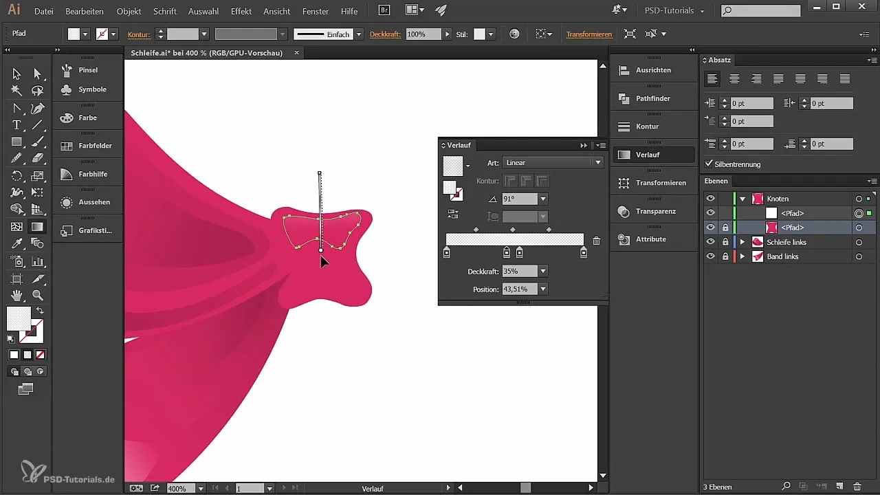 Knotai ir kilpos sukurti Illustrator