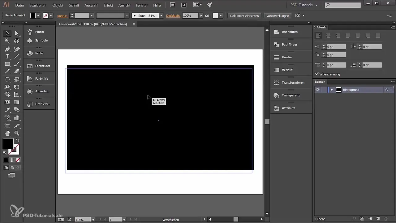Kūrybinės fejerverkų dizainas Adobe Illustrator