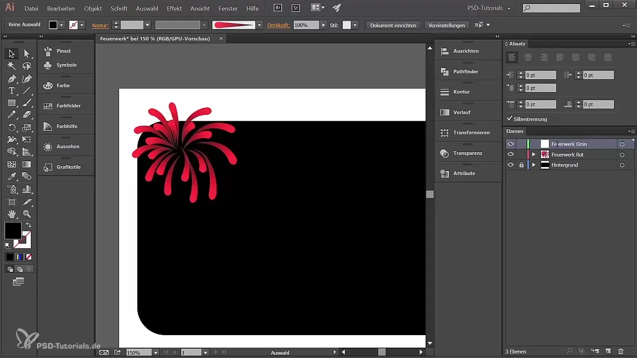 Kūrybiški fejerverkai sukurti naudojant Adobe Illustrator