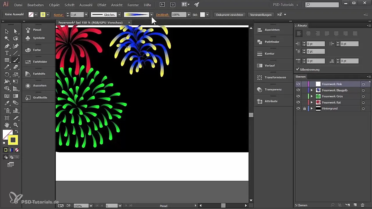 Kūrybingos fejerverkų kūrimas su Adobe Illustrator
