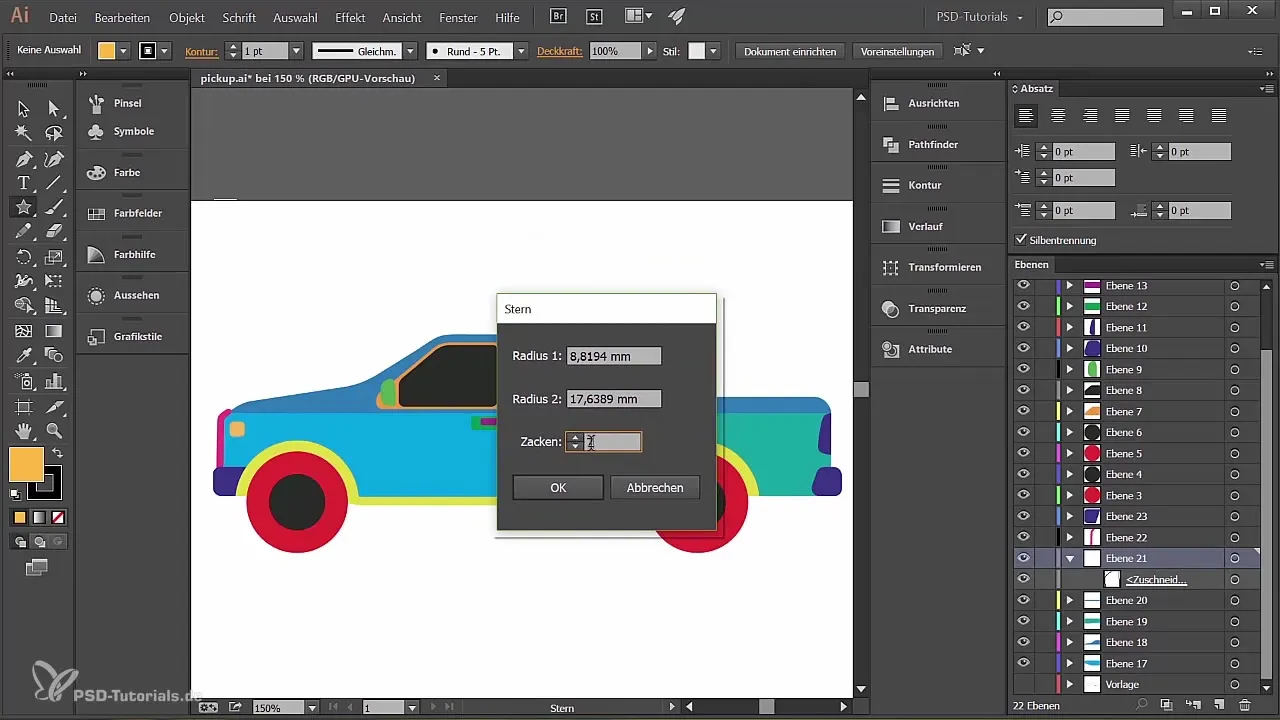 Pickup Truck dizainas Illustrator'e – žingsnis po žingsnio instrukcijos