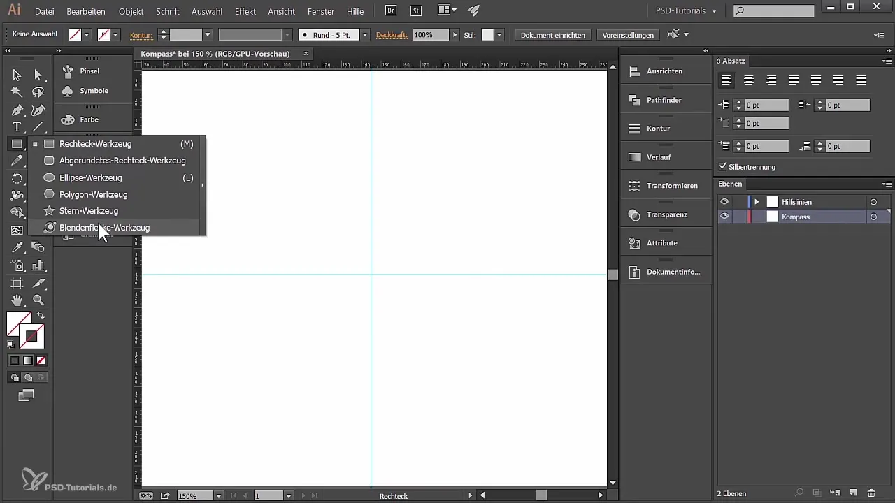 Kompaso kūrimas Adobe Illustrator programoje – Žingsnis po žingsnio instrukcija