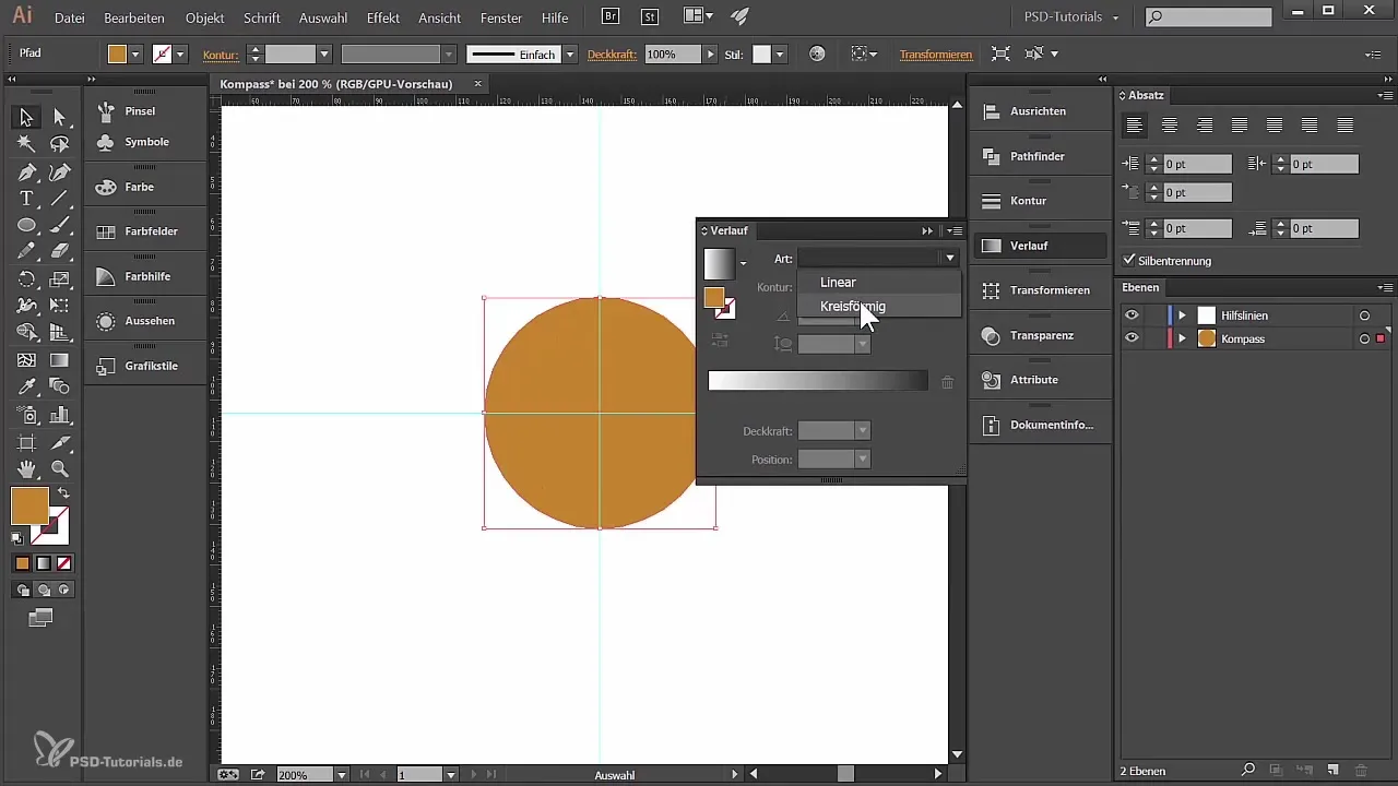 Kompaso kūrimas Adobe Illustrator – žingsnis po žingsnio instrukcija