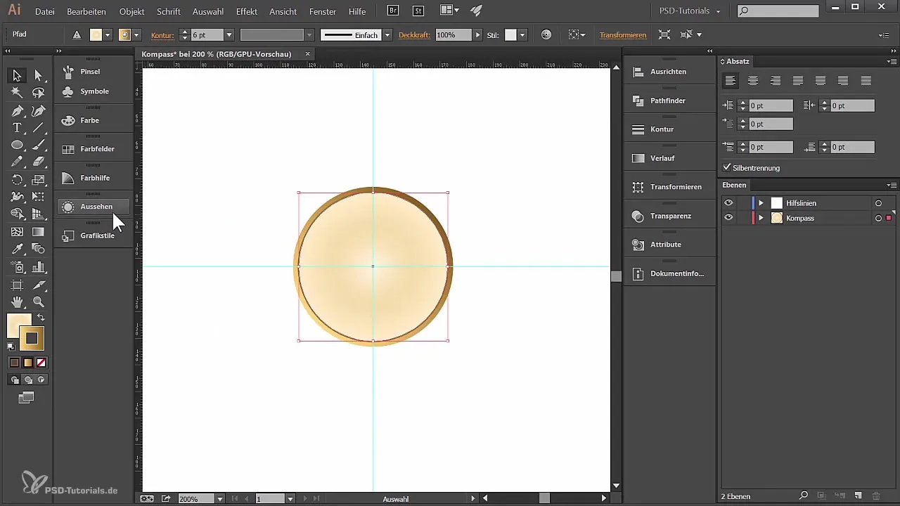 Kompaso kūrimas Adobe Illustrator – žingsnis po žingsnio vadovas