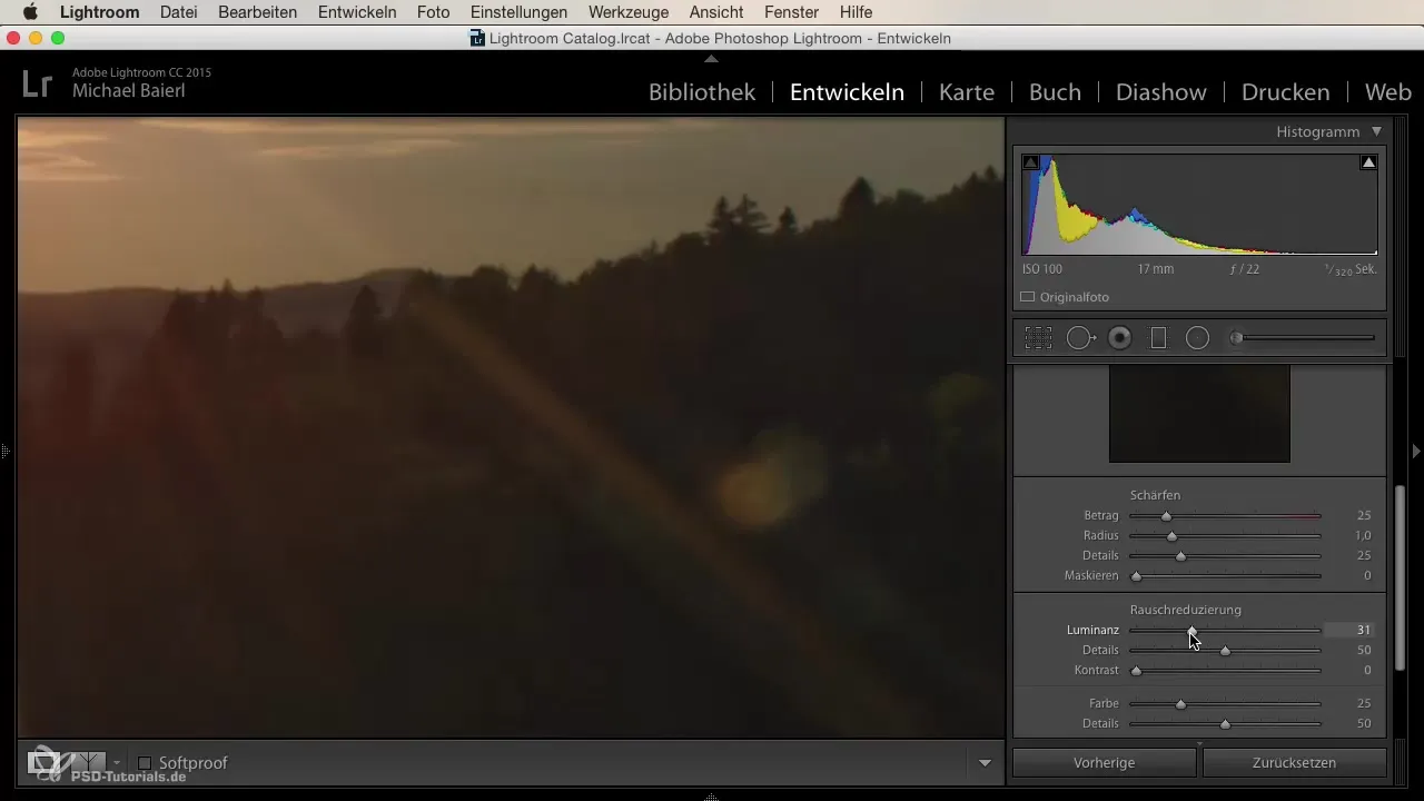 Efektívne zníženie šumu v Lightroom