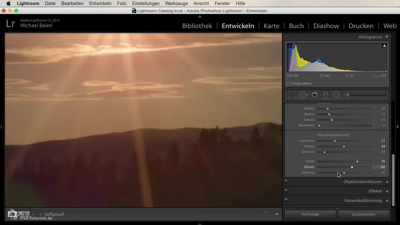 Efektívne zníženie šumu v Lightroom