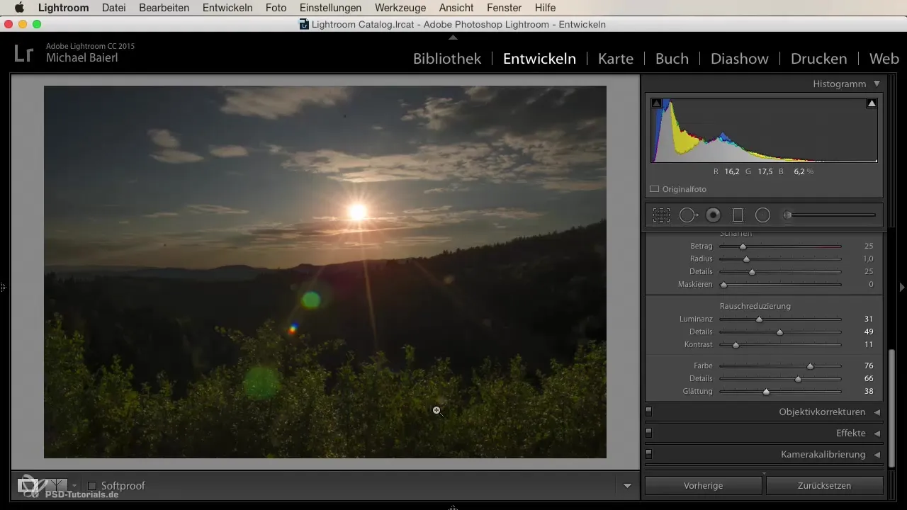 Efektívne zníženie šumu v Lightroom