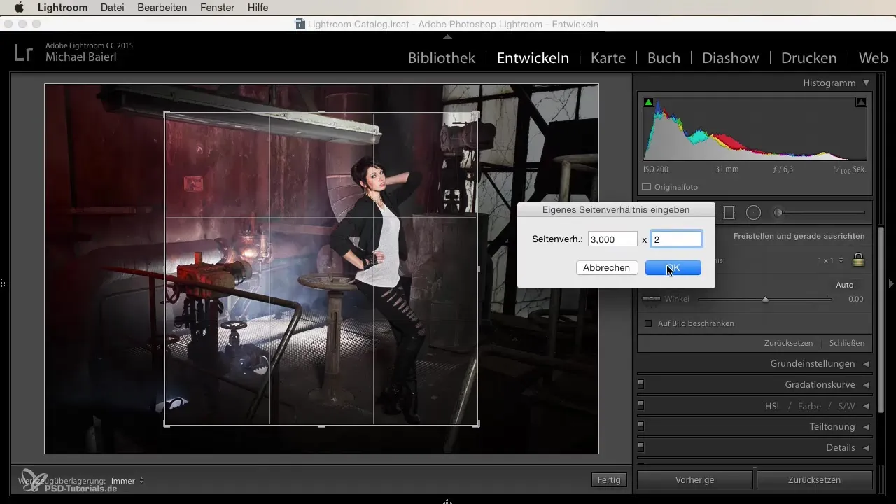 Adjustați raportul de aspect eficient în Lightroom