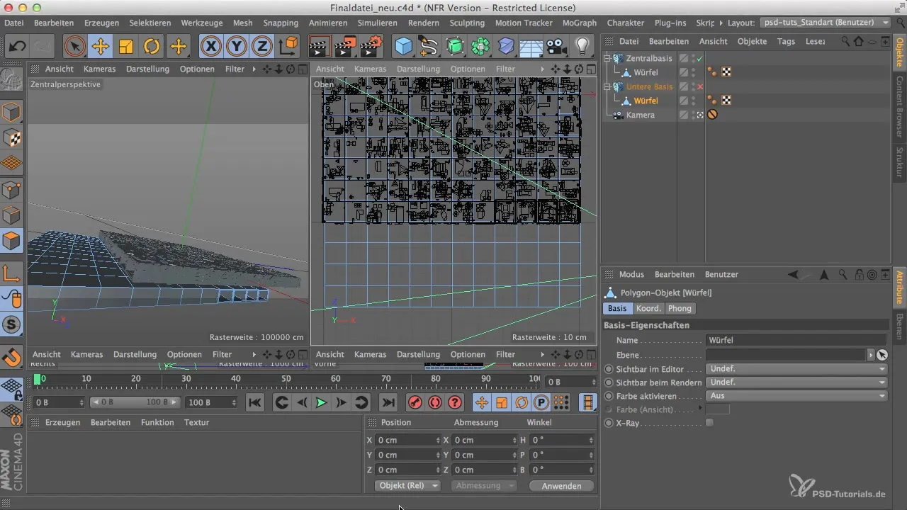 Створити нижню базу в Cinema 4D та Photoshop