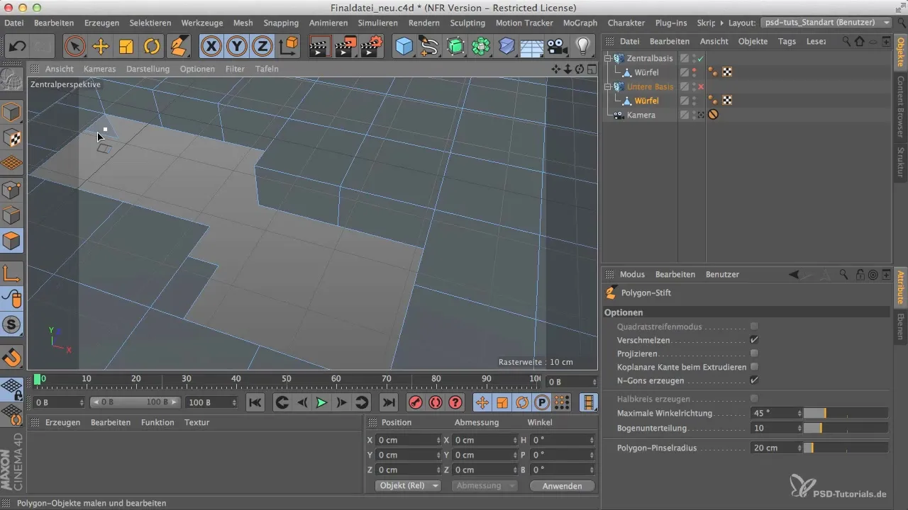 Створити нижню базу в Cinema 4D та Photoshop