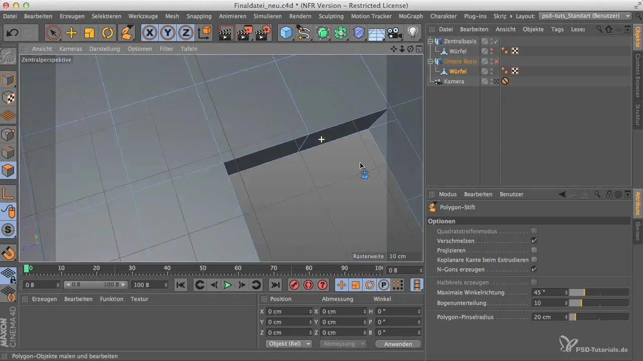 Створити нижню базу в Cinema 4D та Photoshop