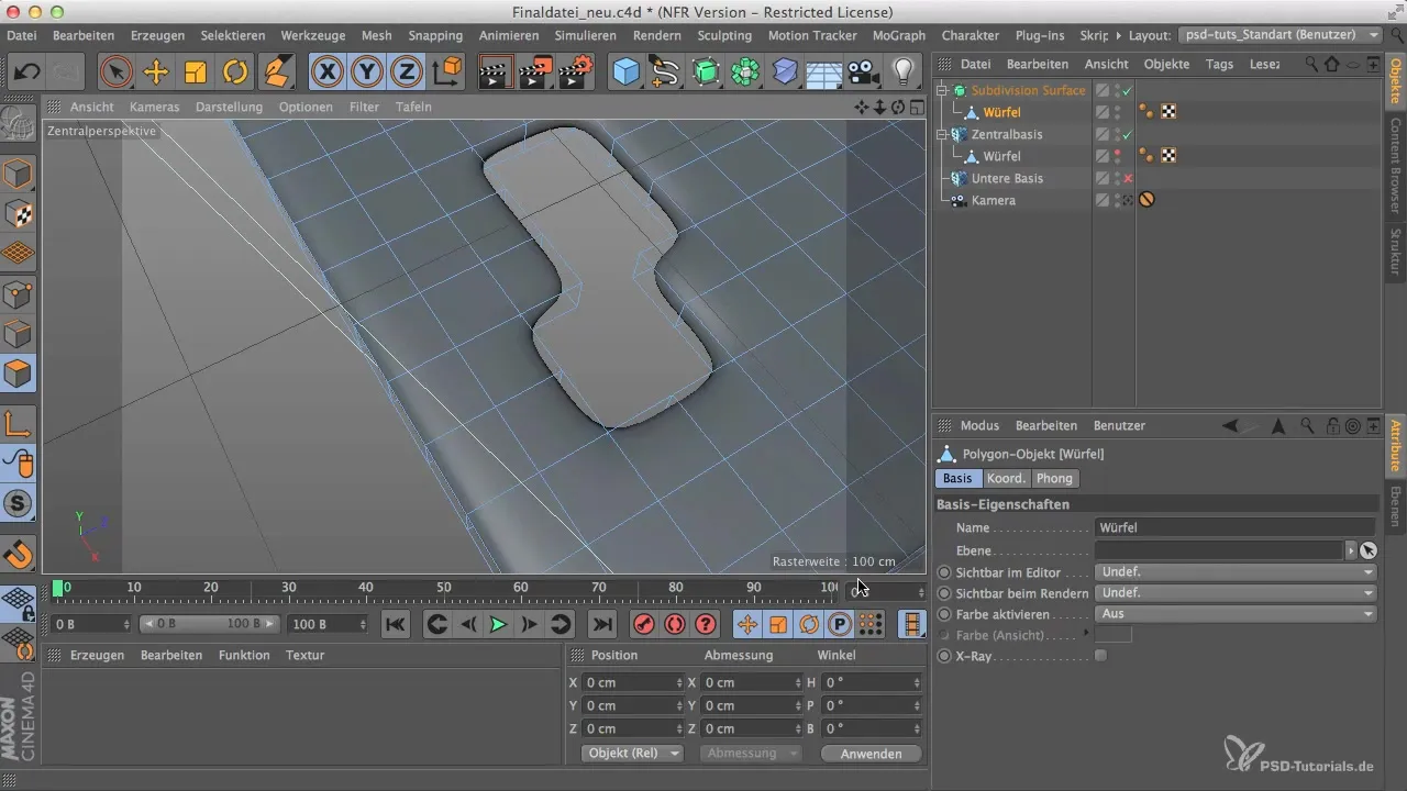 Створити нижню базу в Cinema 4D та Photoshop