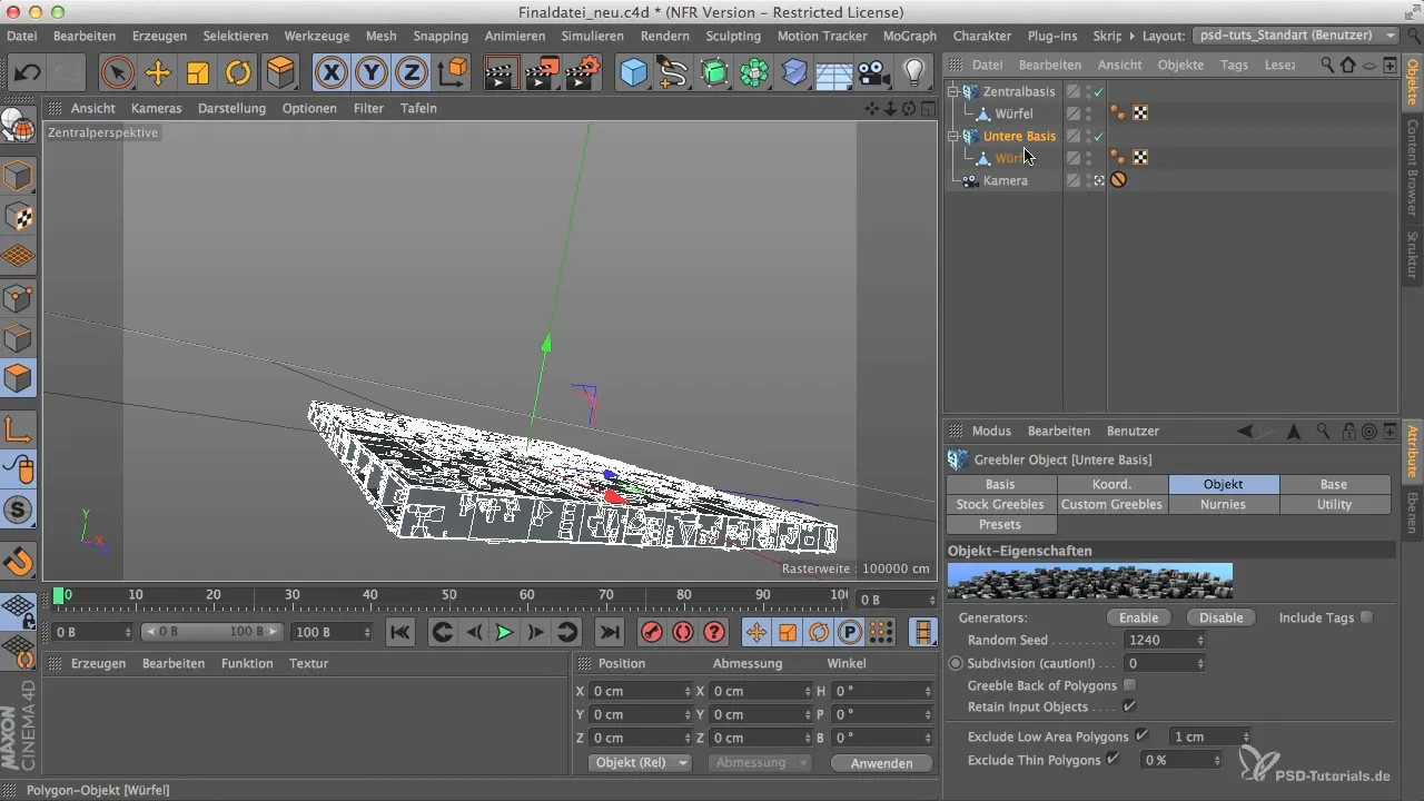Створити нижню базу в Cinema 4D та Photoshop