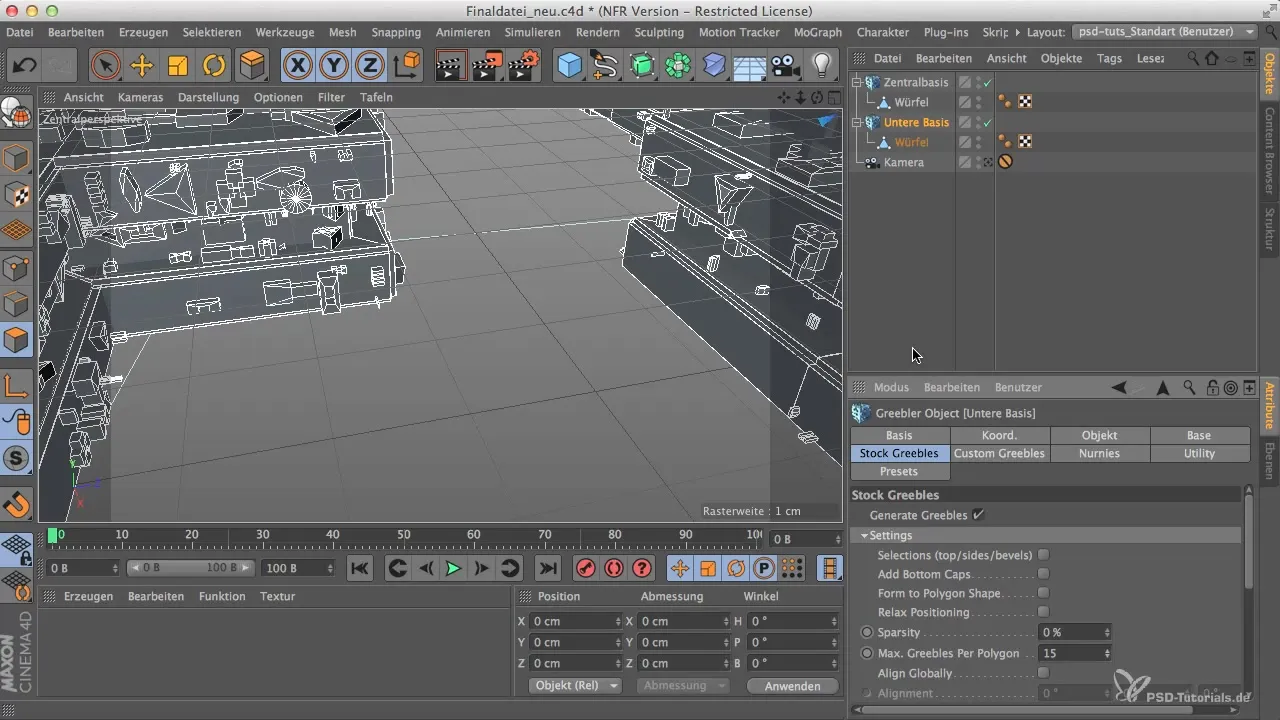Оптимізація та моделювання Greebles в Cinema 4D