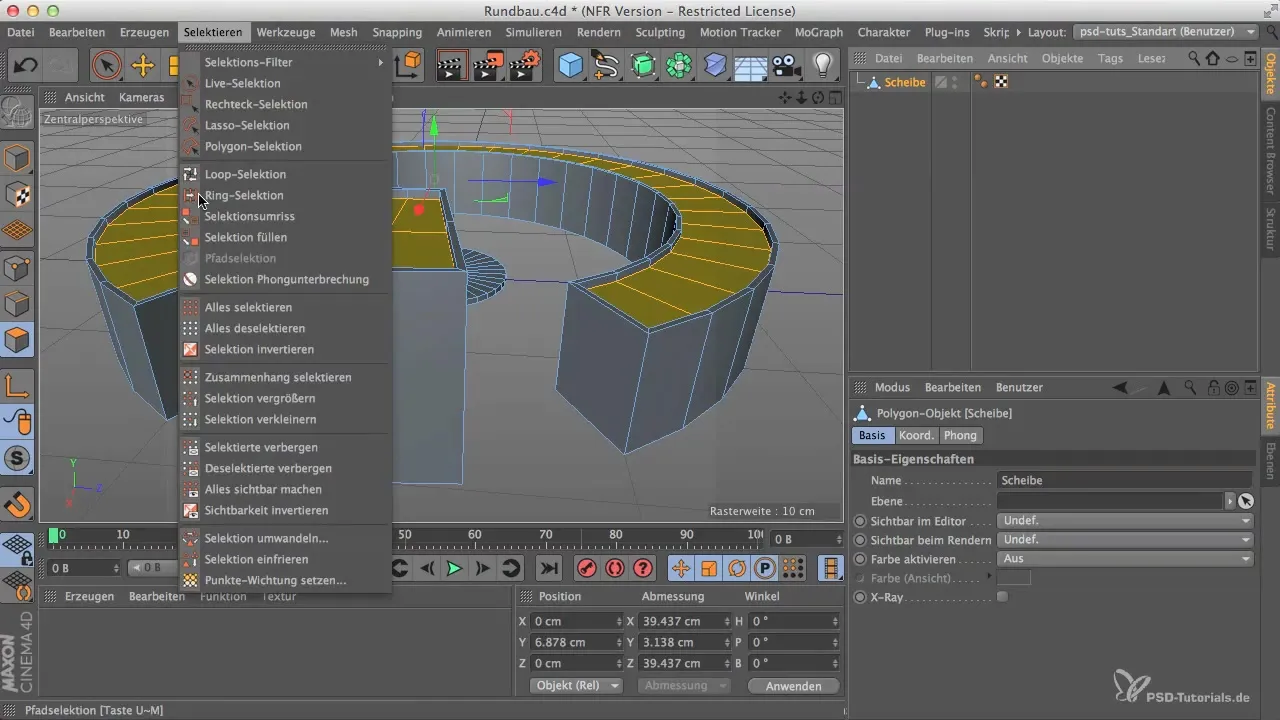 Оформлення архітектурних деталей у круговій структурі в Cinema 4D