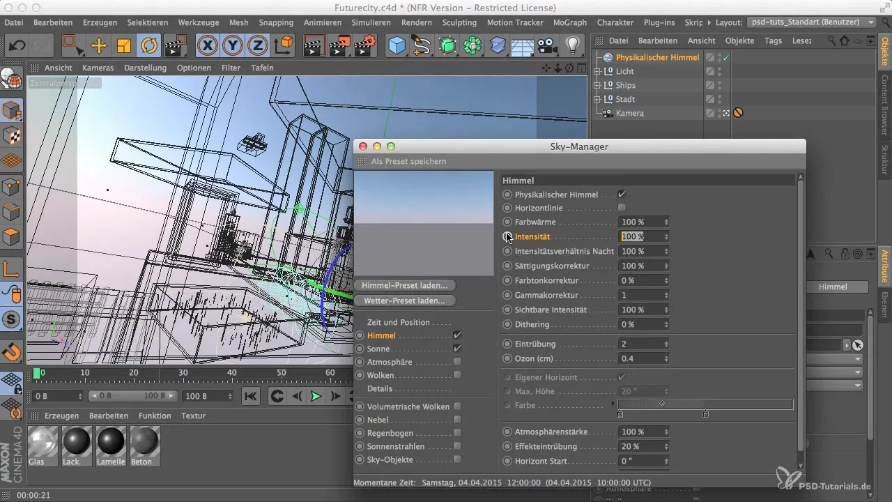 Отже, ти оптимально налаштовуєш небо в Cinema 4D