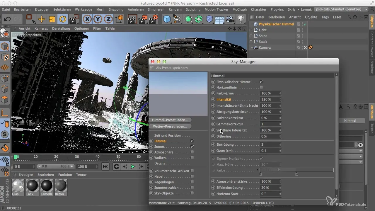 Отже, ти оптимально налаштовуєш небо в Cinema 4D