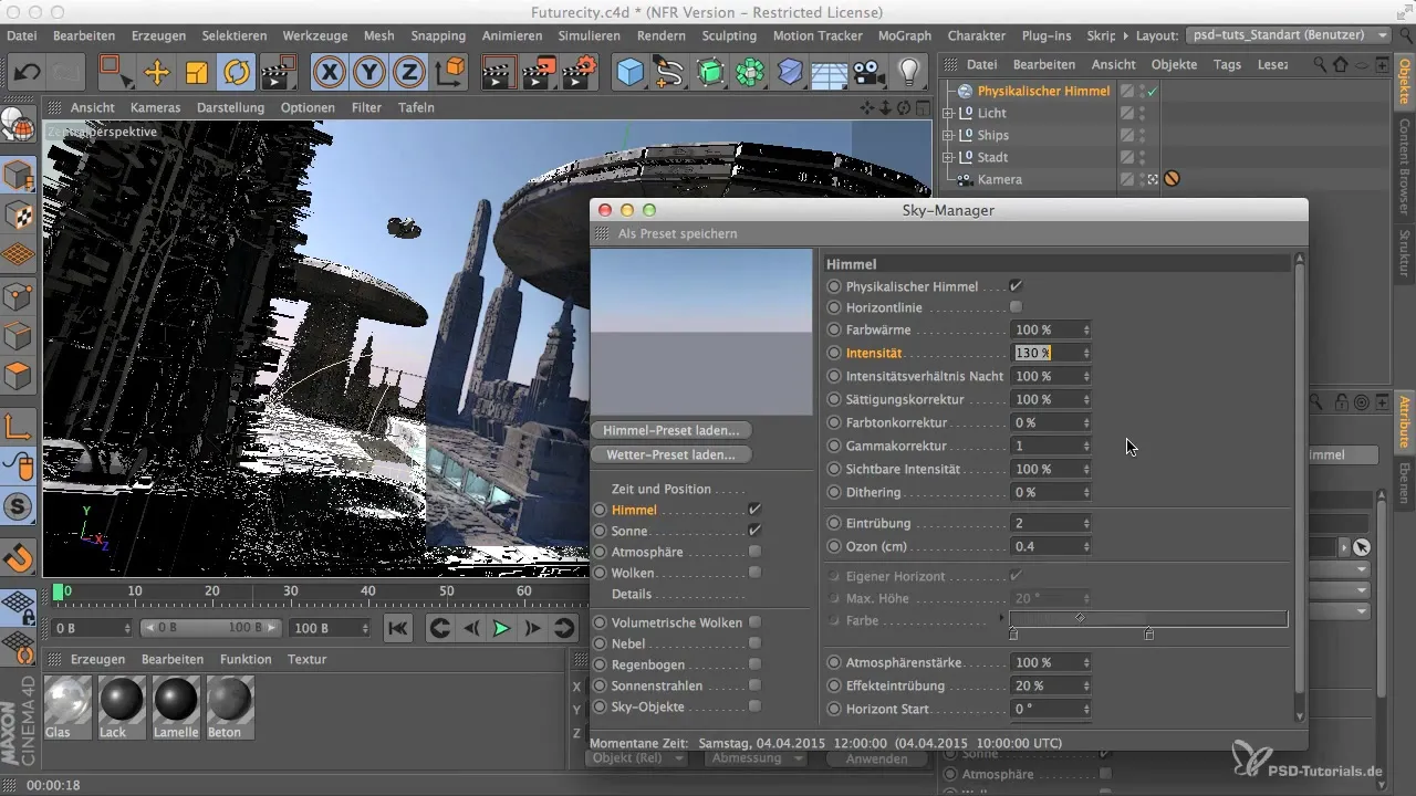 Отже, ти оптимально налаштовуєш небо в Cinema 4D