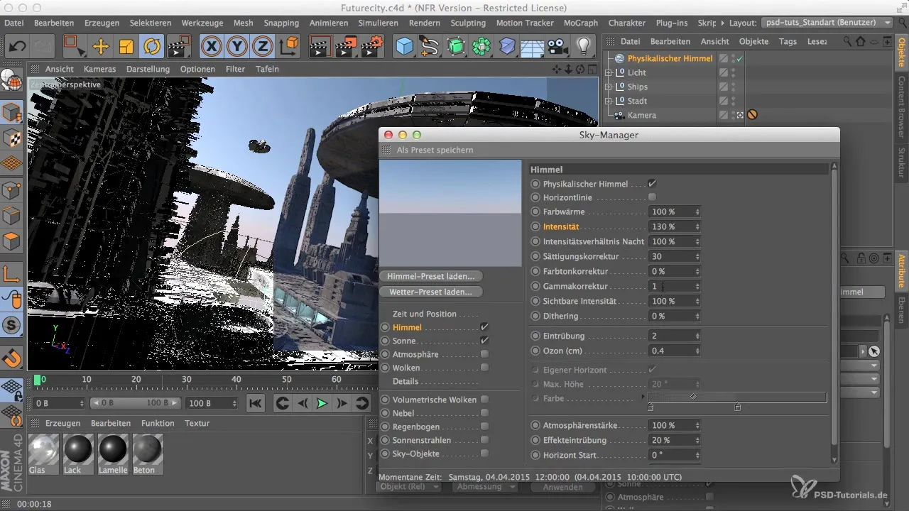 Отже, ти оптимально налаштовуєш небо в Cinema 4D