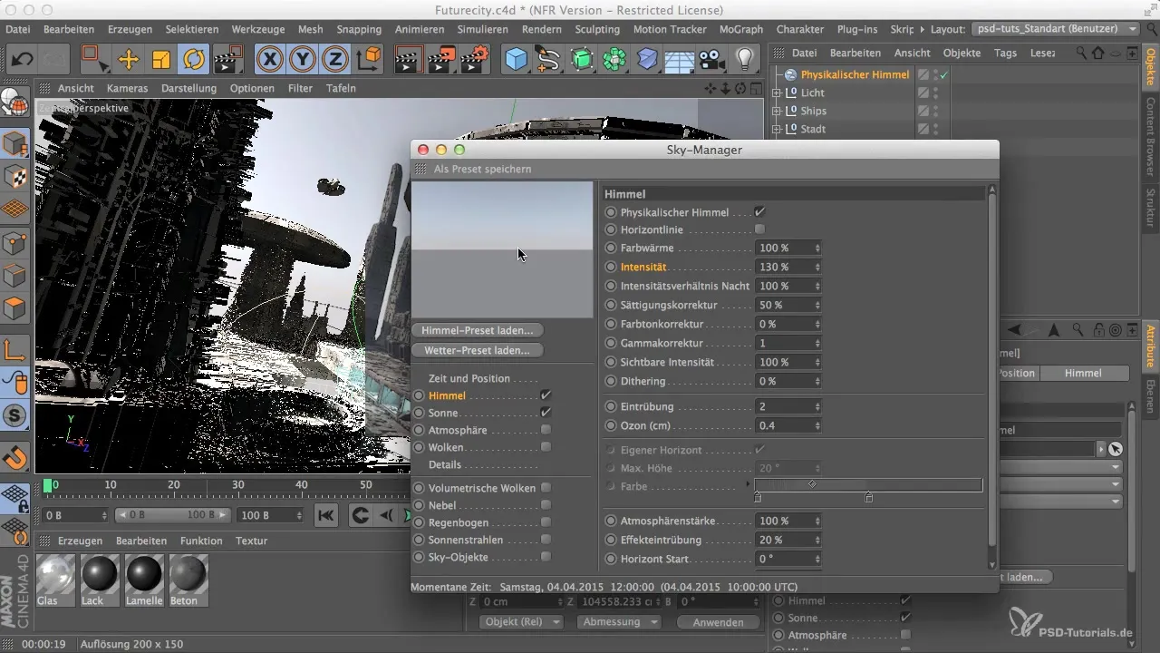 Отже, ти оптимально налаштовуєш небо в Cinema 4D