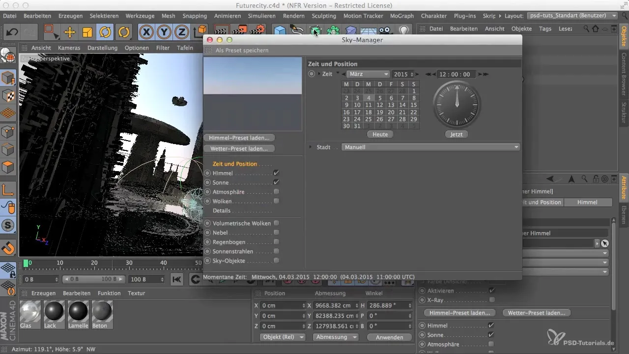 Отже, ти оптимально налаштовуєш небо в Cinema 4D