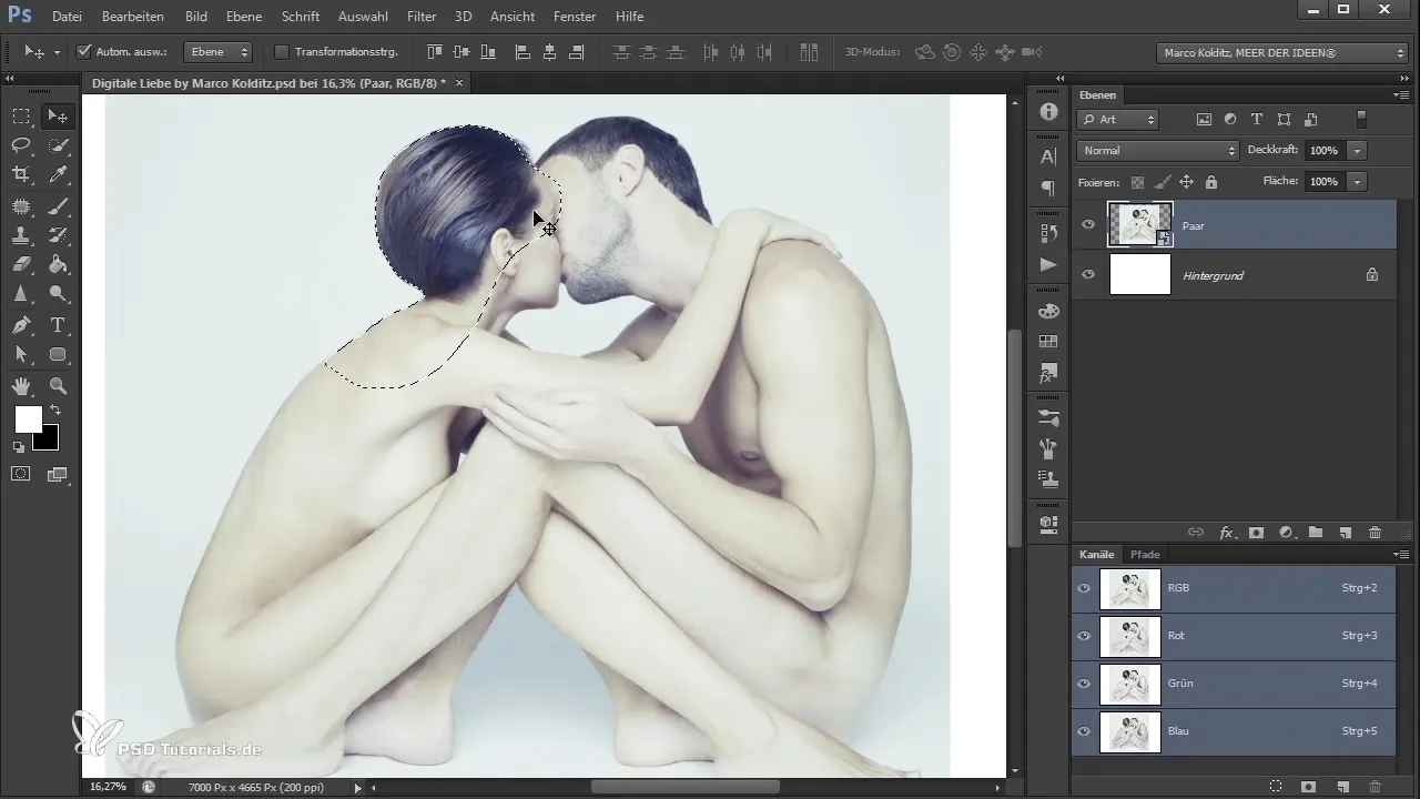 Uitzonderen en schaduwconstructie in Photoshop: Digitale liefde