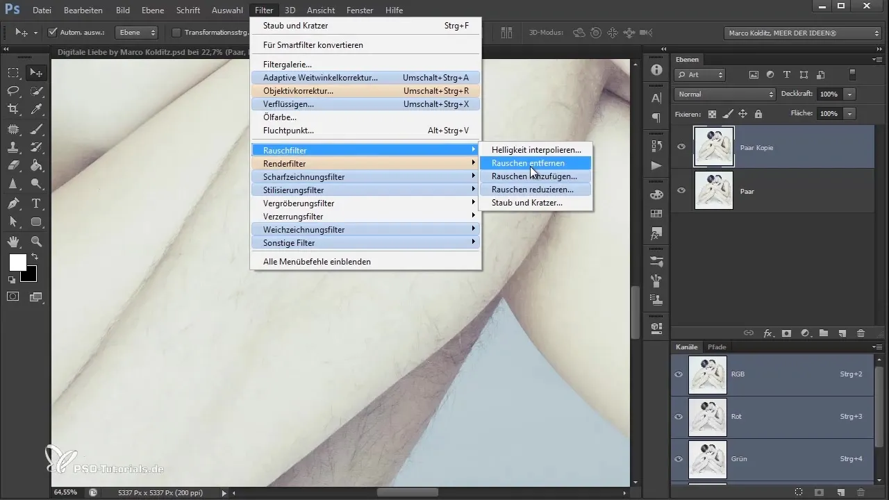 Vrijstellen en schaduwconstructie in Photoshop: Digitale liefde