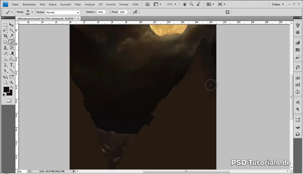 Técnicas de pintura digital para diseñar montañas