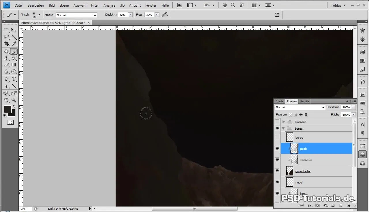 Técnicas de pintura digital para diseñar montañas