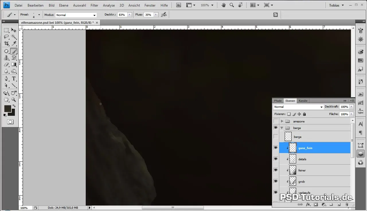 Técnicas de pintura digital para diseñar montañas