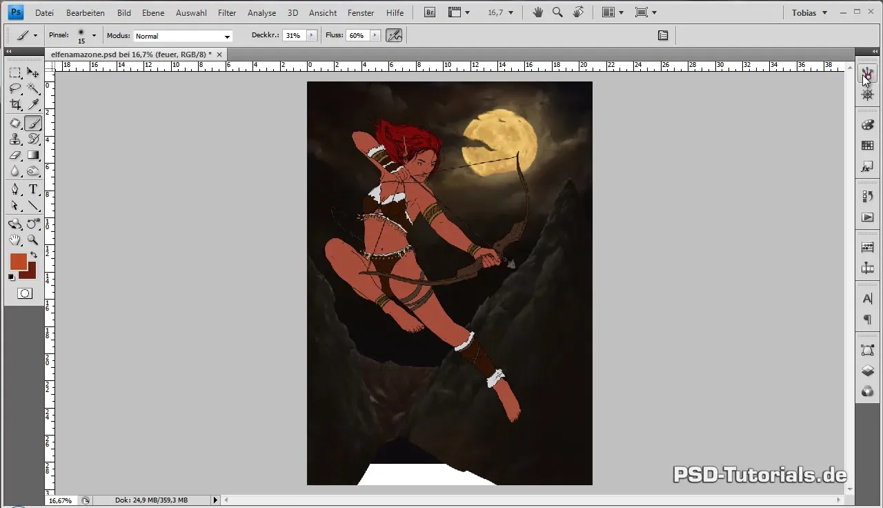 Digital-Painting api membuat untuk Elfenamazone