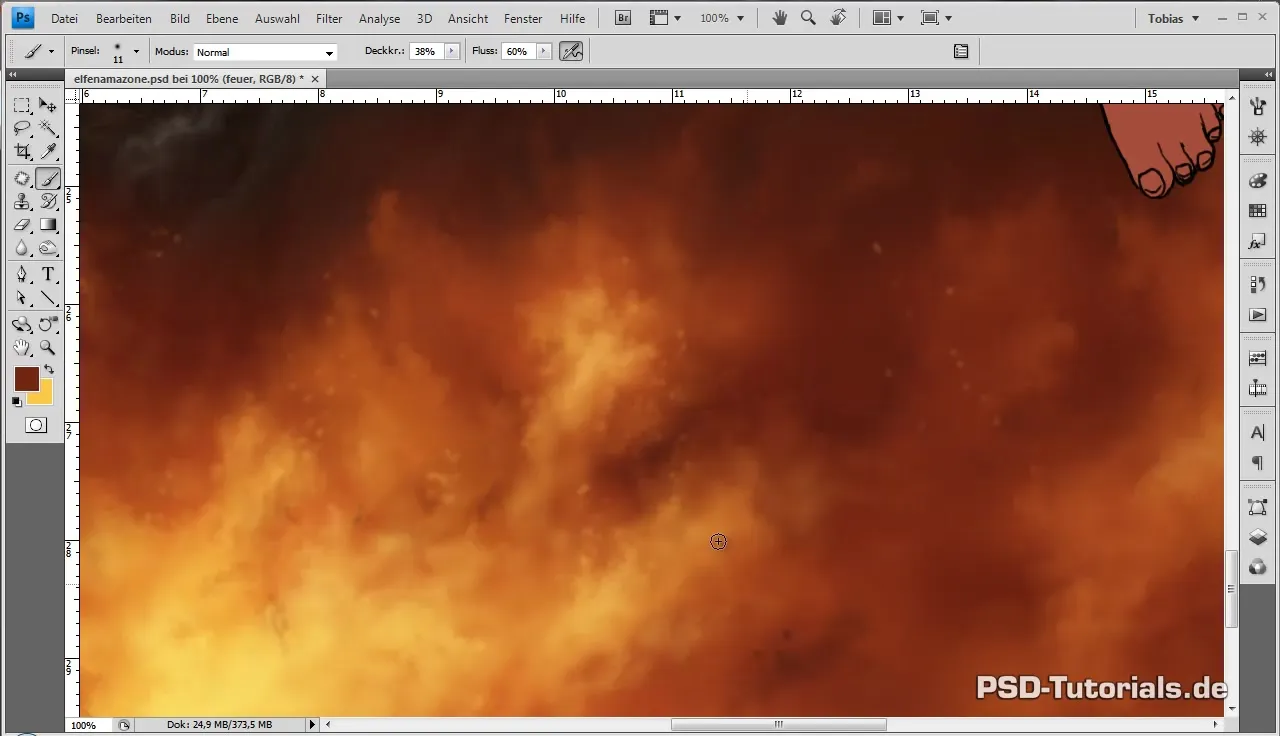 Digital-Painting api membuat untuk Elfenamazone