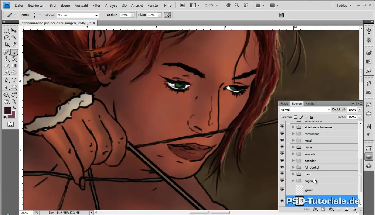 Digital Painting: Mengatur rambut Elfenamazonen dengan efisien