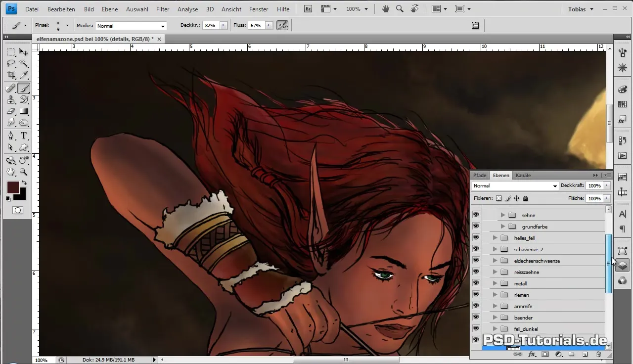 Digital Painting: Mengelola rambut Elf Amazon dengan efisien