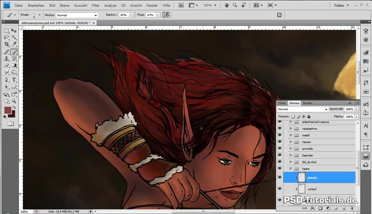Digital Painting: Mendesain rambut Elfenamazonen secara efisien