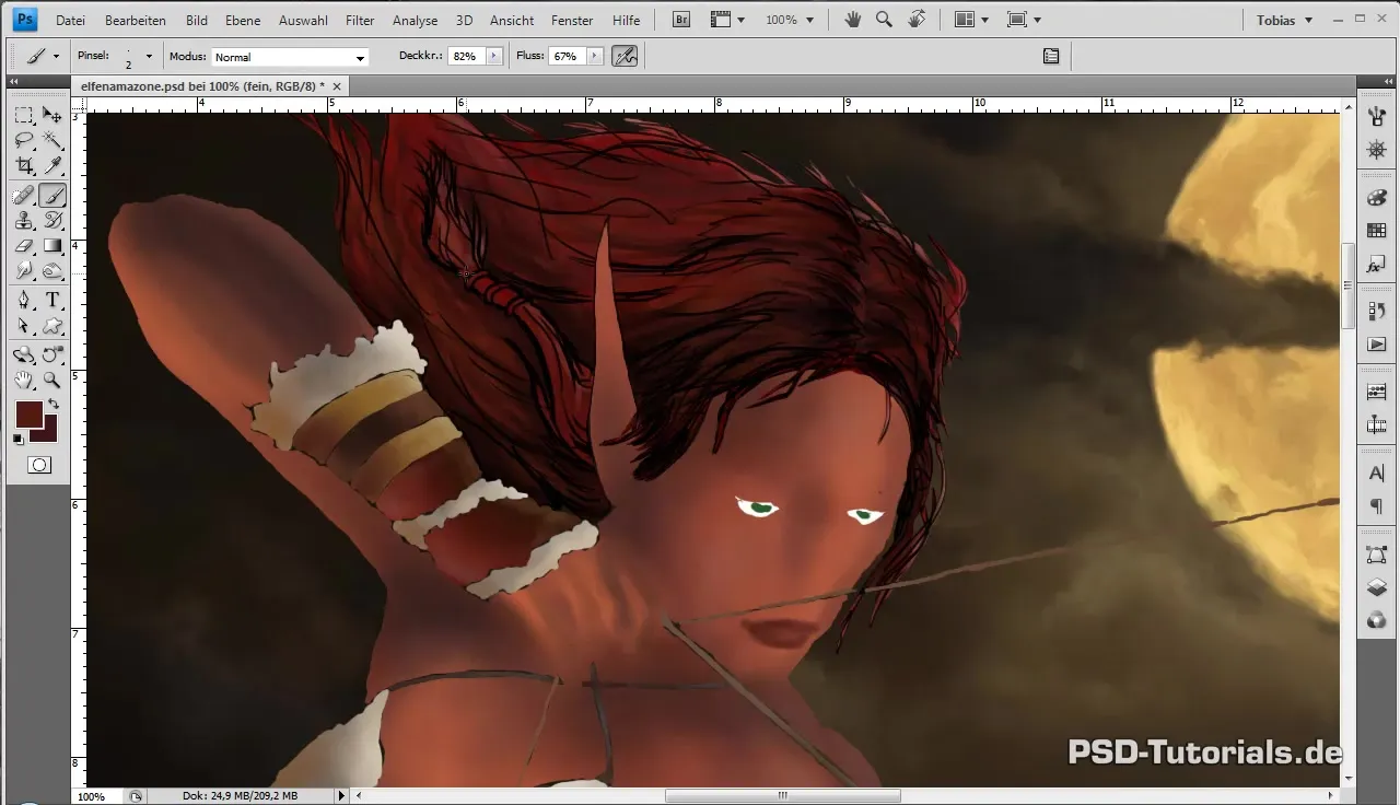 Digital Painting: Mendesain rambut Elfenamazonen secara efisien
