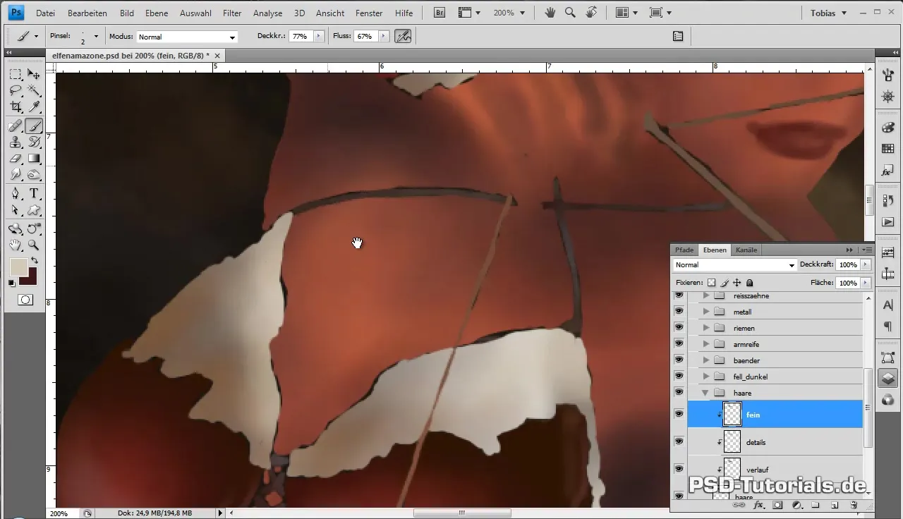 Digital Painting: Mengatur rambut Elfenamazonen secara efisien