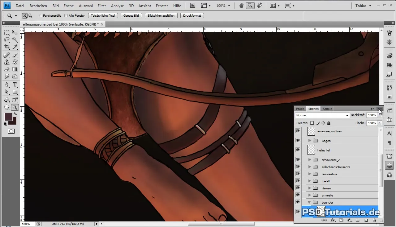 Digital painting tutorial - Design leather straps professionally