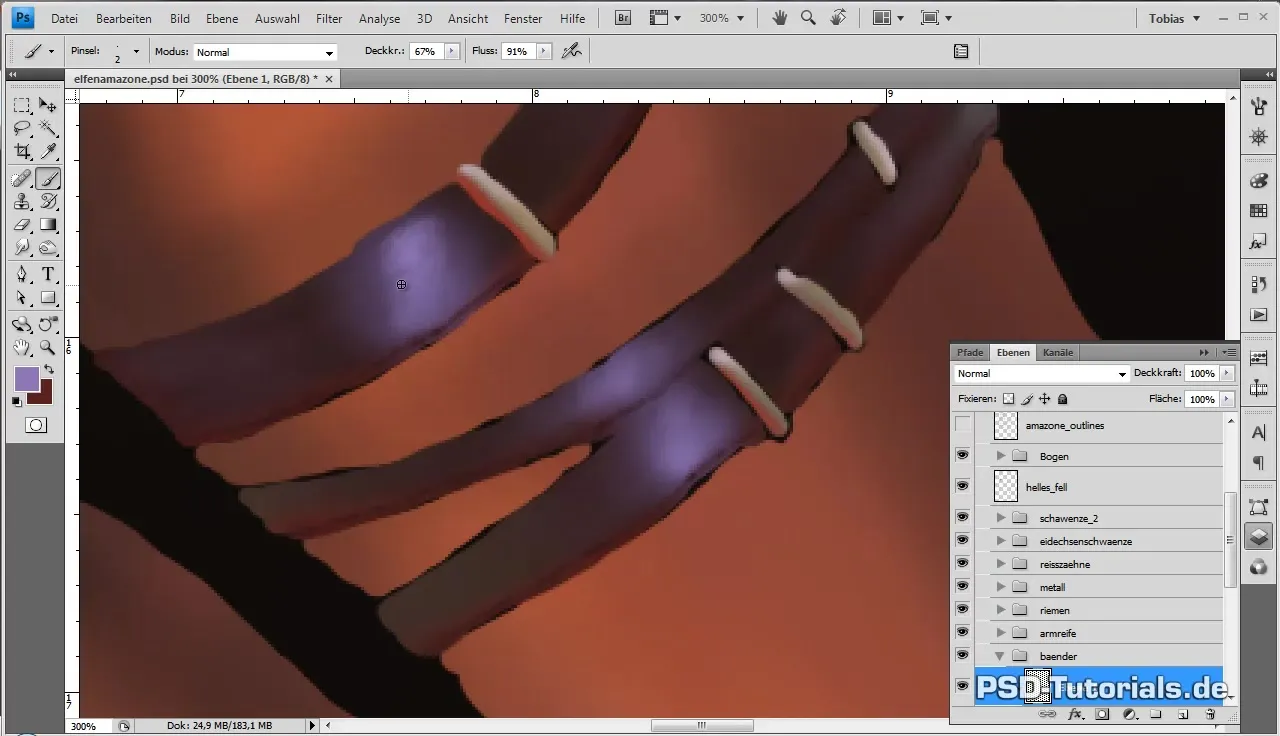 Digital Painting Tutorial - Design leather straps professionally